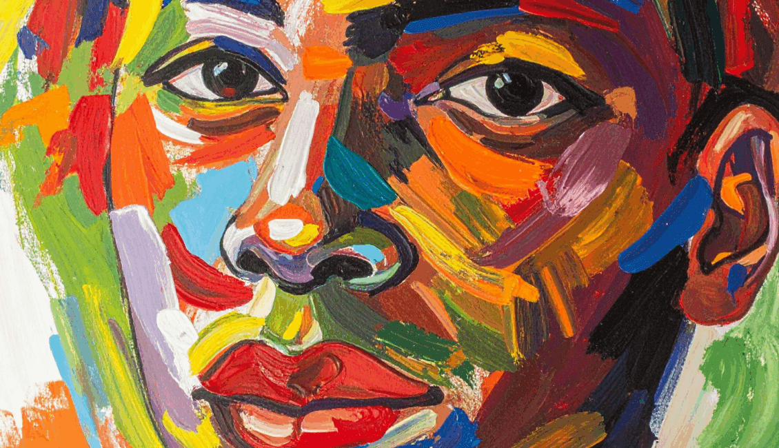 A vibrant collage representing the Artistic Poster exhibition, with segments of painting, photography, and creative text.