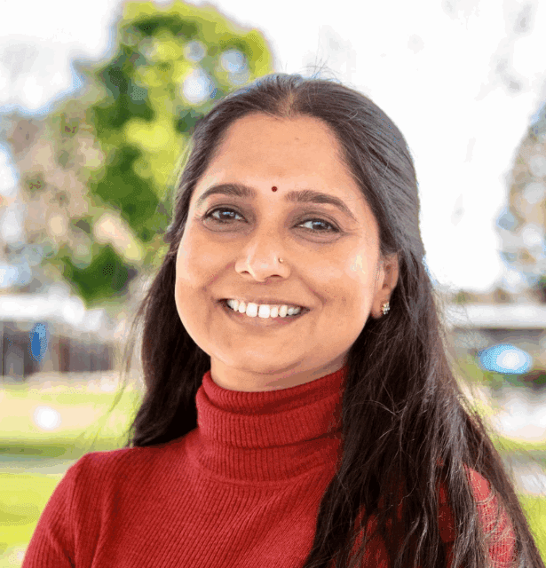 Headshot of Anupama Kizhakkeveettil, speaker at the 3rd WCTCIM. She is smiling gently and looking directly at the camera.