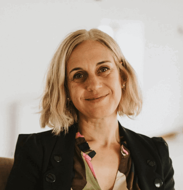 A professional headshot of Dr. Sally Moorcroft, an Integrative and Functional Medicine doctor and educator from the UK.